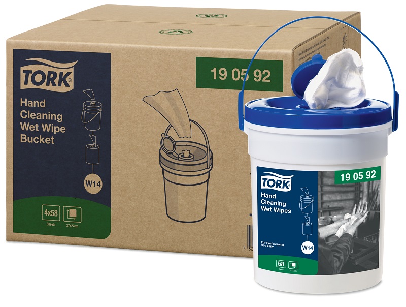 Tork Hand Cleaning Wet Wipes Handy Bucket W14 ds 4x emmer
