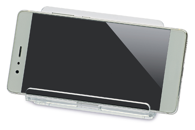 Telefoonstandaard MAUL 97x105x76mm standhoek instelbaar acryl