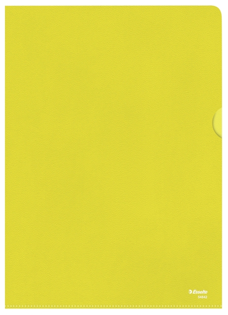Insteekmap L-model Esselte standaard A4 0.11mm PP geel 100 stuks Insteekmap L-model Esselte standaard A4 0.11mm PP geel 100 stuks