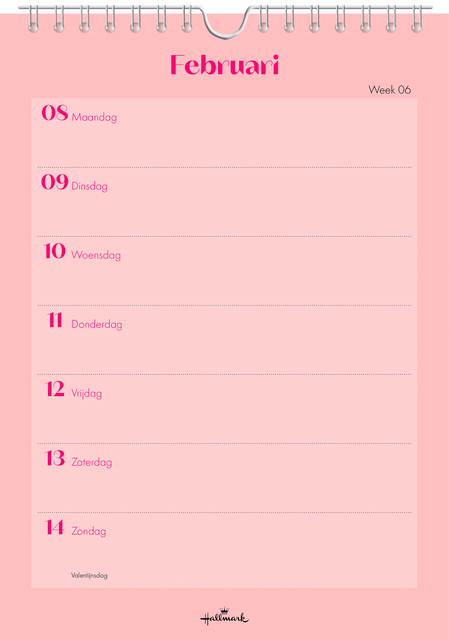 pink, kalender, week, valentijnsdag, hallmark
