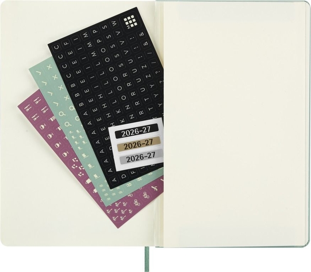 notitieboek, planner, kaarten, sticker, datumlabels