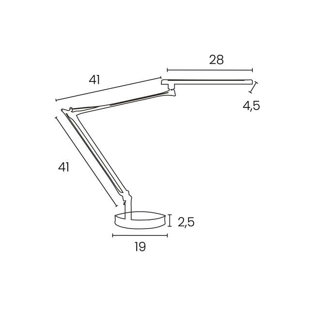 Bureaulamp Unilux Mamboled 2.0 led grijs