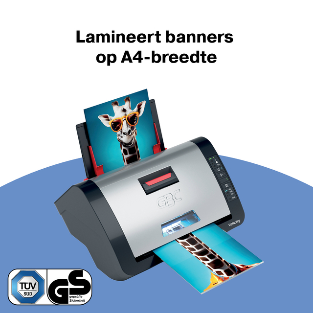 lamineert, banners, A4-breedte, printer, afdruk