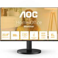 AOC-monitor, 23,8 inch, zwart, thuiswerkmonitor