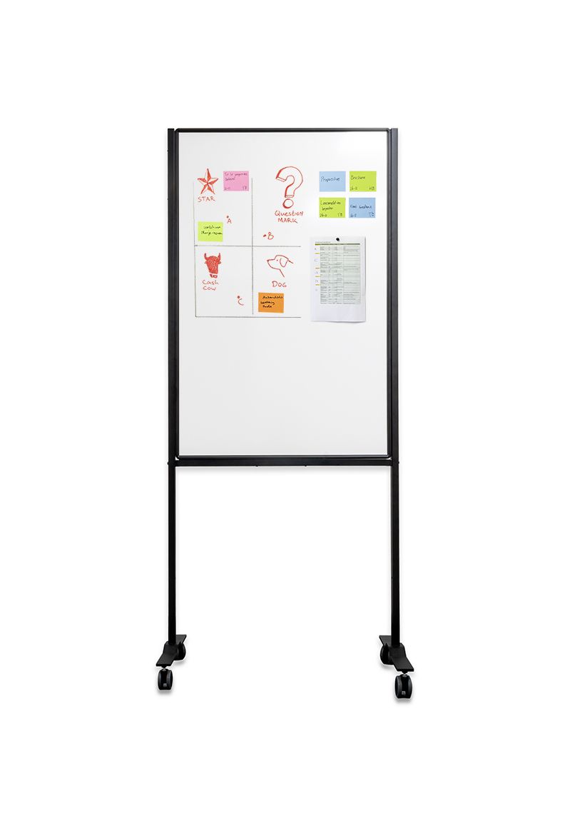 Verrijdbaar Work Board, emailstaal wit - 120x75 cm Verrijdbaar Work Board, emailstaal wit - 120x75 cm