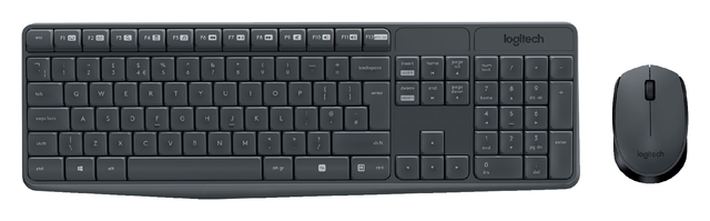 Toetsenbord Logitech MK235 Qwerty + muis zwart Toetsenbord Logitech MK235 Qwerty + muis zwart