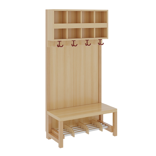 Complete kledingkast met dubbele rij planken
