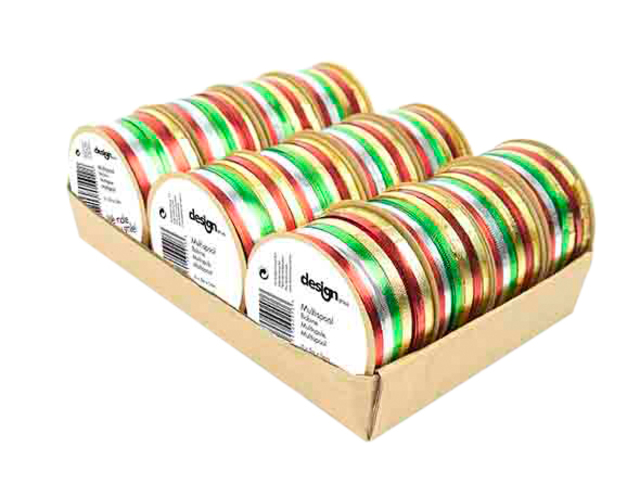 Cadeaulint IG metallic 6x5m display à 12 rollen glitter/pearl Cadeaulint IG metallic 6x5m display à 12 rollen glitter/pearl