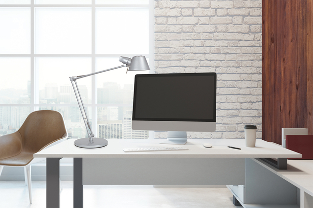 Bureaulamp MAUL Rock LED voet zilvergrijs
