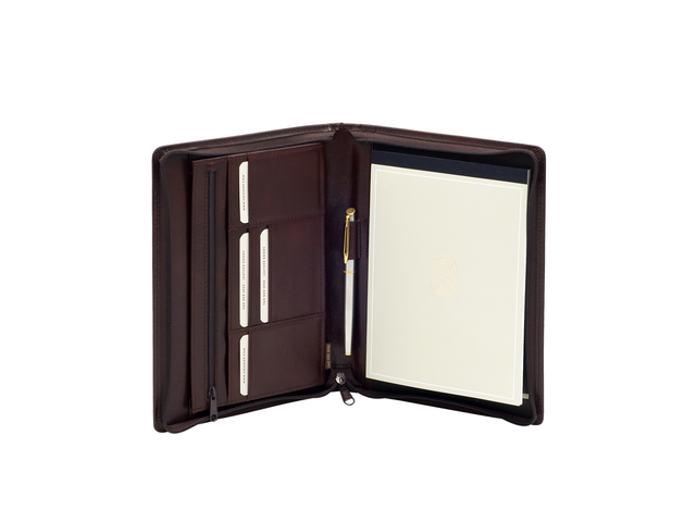 Schrijfmap van der Spek A5 buffelleer + rits bruin Schrijfmap van der Spek A5 buffelleer + rits bruin