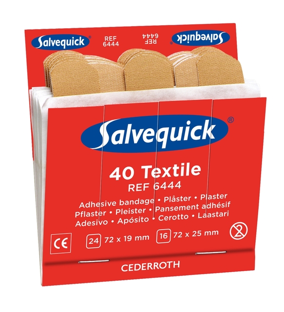 Pleisters Salvequick navulling textiel 6x 40 stuks Pleisters Salvequick navulling textiel 6x 40 stuks