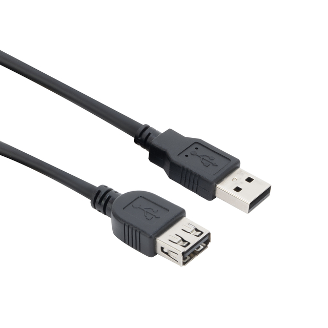 Kabel ACT USB 2.0 A male - USB A female zwart 0.5 meter Kabel ACT USB 2.0 A male - USB A female zwart 0.5 meter