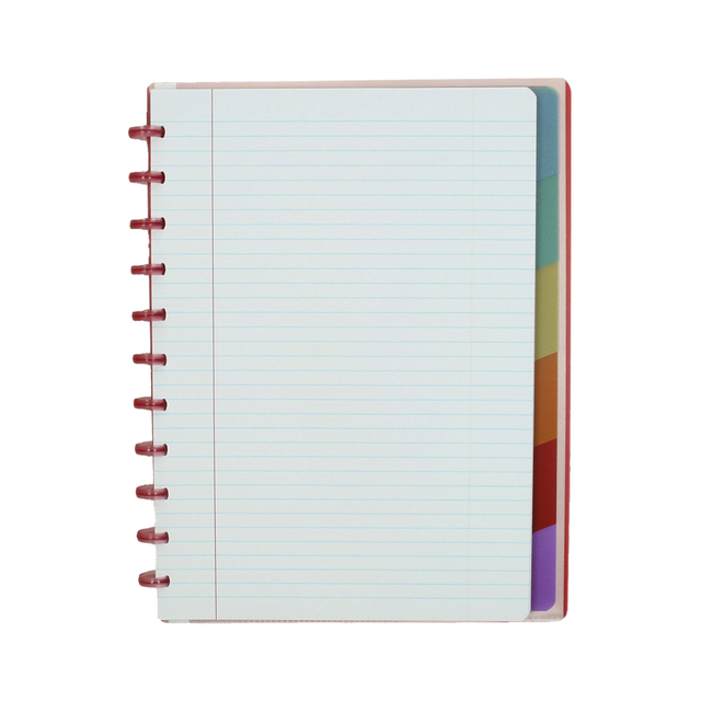 notitieblok, ruled notebook, tabbladkleuren, lineatuur, kwaliteit papier