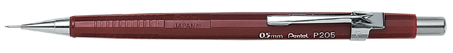 Vulpotlood Pentel P205 HB 0.5mm rood Vulpotlood Pentel P205 HB 0.5mm rood
