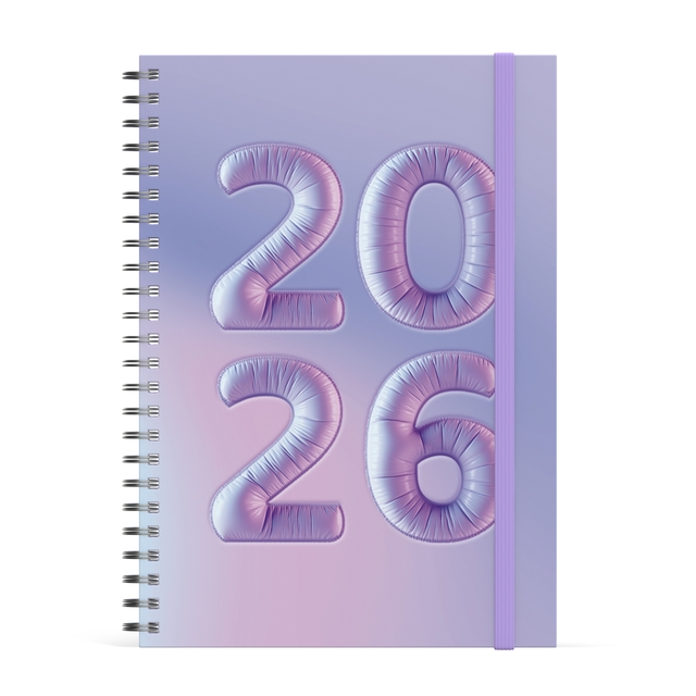 Familiekalender 2026 Lannoo A5 Bubblicious 7d/2p lila Familiekalender 2026 Lannoo A5 Bubblicious 7d/2p lila