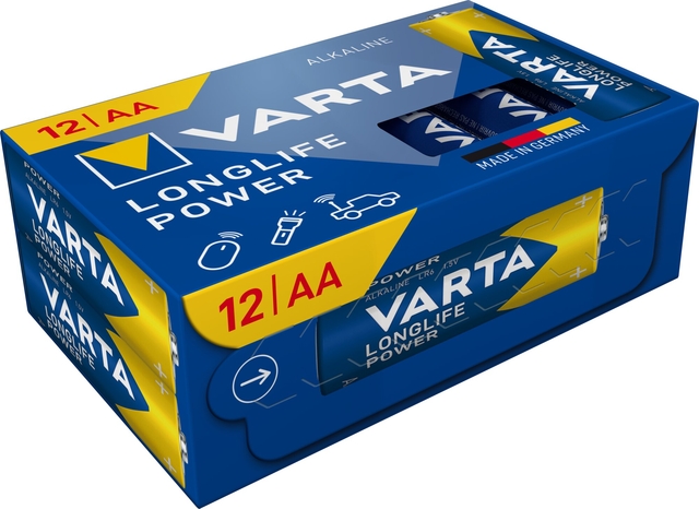 Batterij Varta Longlife Power 12x AA Batterij Varta Longlife Power 12x AA