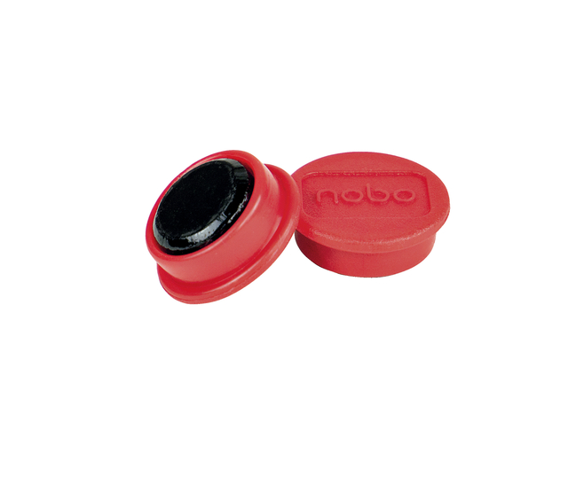 Magneet Nobo 13mm rood 10 stuks