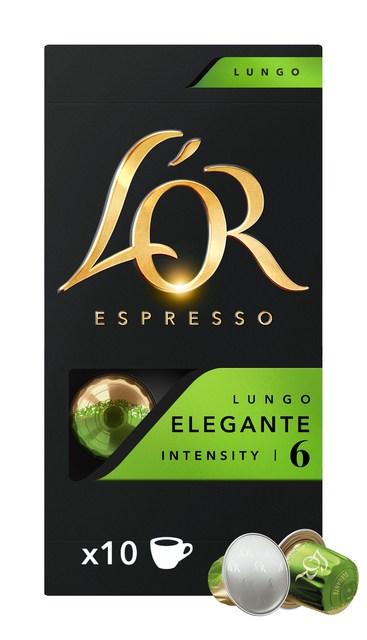 Koffiecups L'Or espresso Lungo Elegante 10 stuks Koffiecups L'Or espresso Lungo Elegante 10 stuks