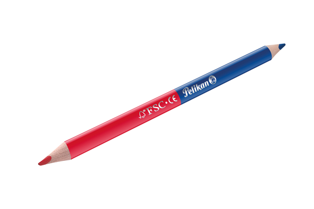 Potlood Pelikan 3mm rood/blauw 2 stuks