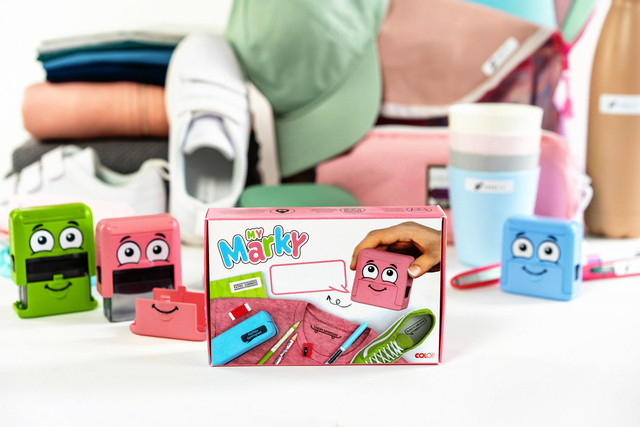 Textielstempel Colop Marky personaliseerbaar blauw