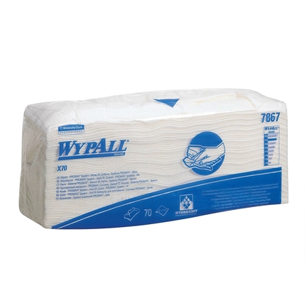 Kimberly Clark WypAll X70 Poetsdoek Wit 6x70 doeken