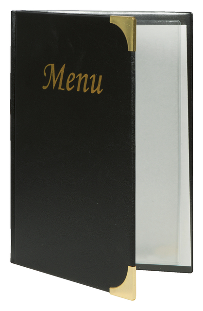 Menukaart Securit A5 4 x 2 tassen zwart Menukaart Securit A5 4 x 2 tassen zwart