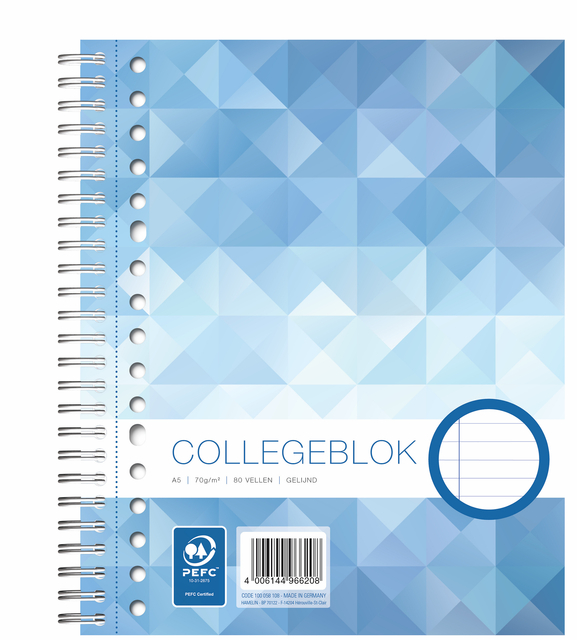 Collegeblok WORK A5 lijn 17-gaats 80vel 70gr Collegeblok WORK A5 lijn 17-gaats 80vel 70gr