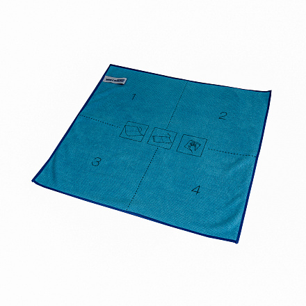 Wecoline Microvezeldoek vouwinstructie Blauw 40x40cm 10st.