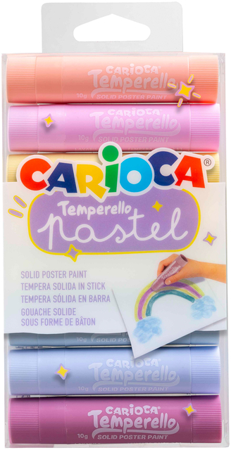 Verfstift Carioca Temperello set à 8 pastelkleuren Verfstift Carioca Temperello set à 8 pastelkleuren