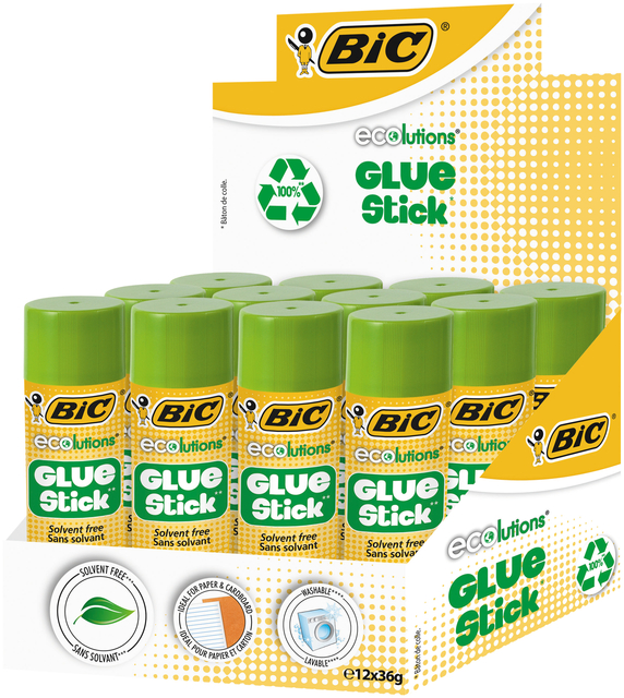 Lijmstift Bic ecolutions 36gr doos à 9+3 gratis Lijmstift Bic ecolutions 36gr doos à 9+3 gratis