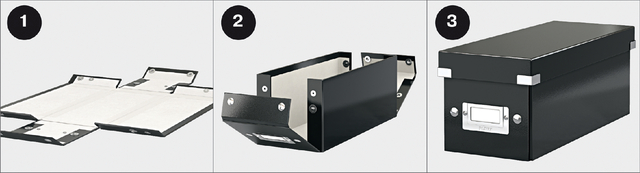 Tijdschriftencassette Leitz WOW click & store gerecycled karton zwart