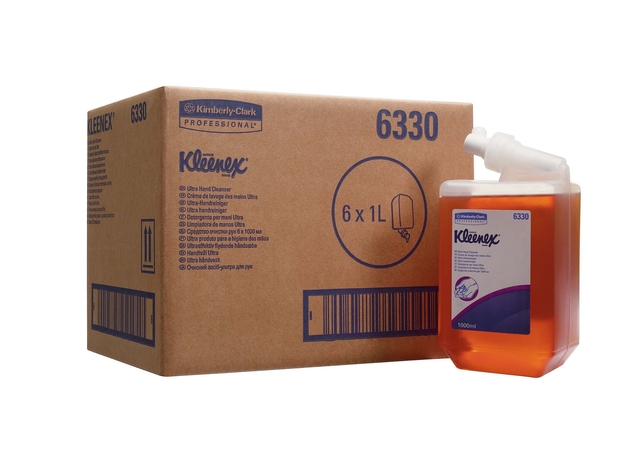 Handzeep Kleenex Ultra vloeibaar amber 1000ml 6330 Handzeep Kleenex Ultra vloeibaar amber 1000ml 6330