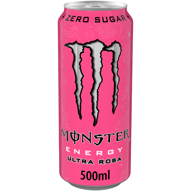 Energiedrank Monster ultra rosa blik suikervrij 500ml Energiedrank Monster ultra rosa blik suikervrij 500ml