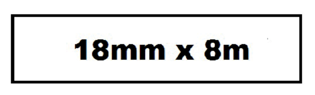 Labeltape Quantore TZe-241 18mmx8m wit/zwart Labeltape Quantore TZe-241 18mmx8m wit/zwart