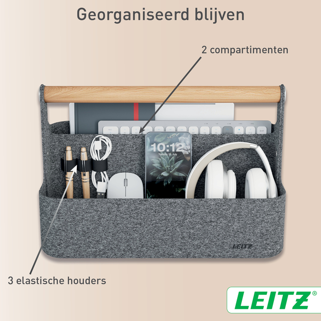 organizer, desk bag, felt bag, pocket organizer, 2 compartments