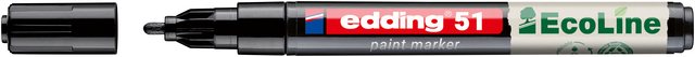 Paintmarker edding 51 EcoLine op waterbasis 1-2mm zwart Paintmarker edding 51 EcoLine op waterbasis 1-2mm zwart