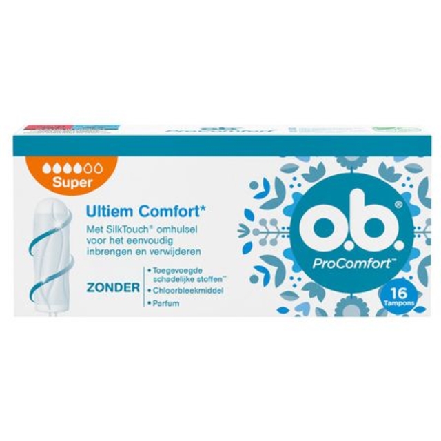 Tampons OB ProComfort Super 16 stuks Tampons OB ProComfort Super 16 stuks