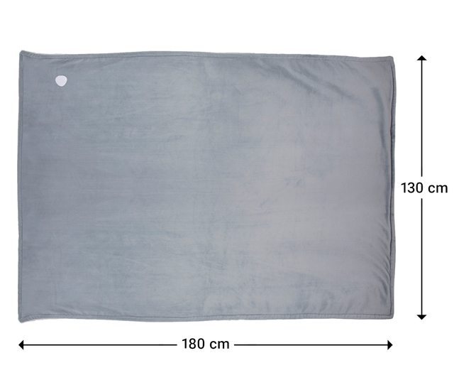 fleece blanket, throw blanket, solid color, light blue, 180x130 cm