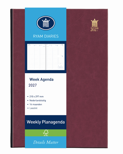 agenda, week planner, weekend planner, 2027 overzicht, details matter