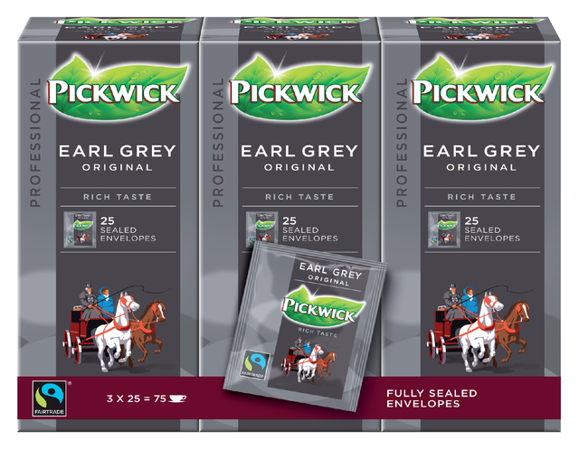 Thee Pickwick Fair Trade earl grey 25x2gr Thee Pickwick Fair Trade earl grey 25x2gr
