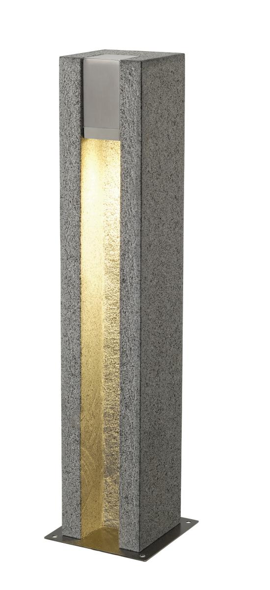 stoel, verlichting, buitenlamp, graniet, gouden accent