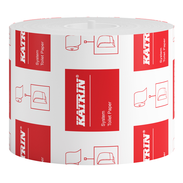 Toiletpapier Katrin systeemrol 2-laags 92m wit 103424 Toiletpapier Katrin systeemrol 2-laags 92m wit 103424