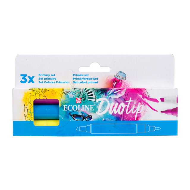 Duotip Talens Ecoline set à 3 stuks primair