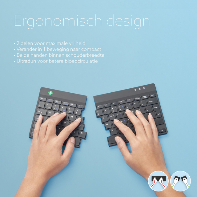 Toetsenbord R-Go Ergonomisch Split Break AZERTY
