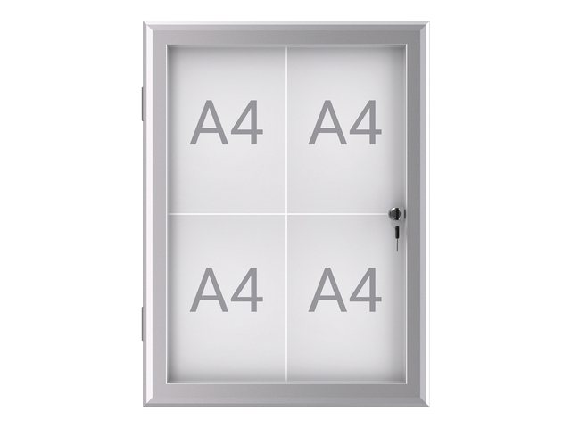 Buiten- binnenvitrine wand MAULexcite whiteboard 4xA4 met slot Buiten- binnenvitrine wand MAULexcite whiteboard 4xA4 met slot