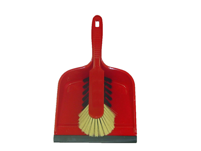 Stoffer en blik Cleaninq kunststof met rubberen lip Stoffer en blik Cleaninq kunststof met rubberen lip