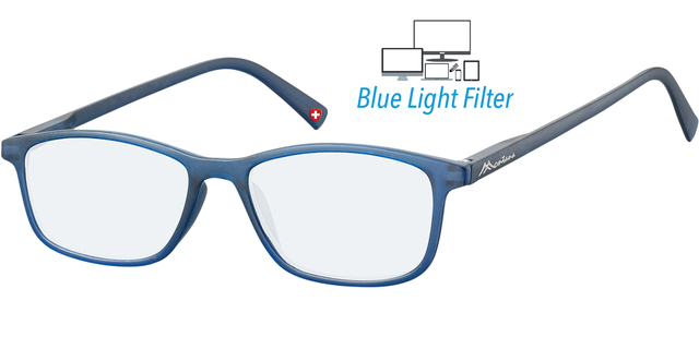 Bril  Montana +0.00 dpt blue light filter blauw Bril  Montana +0.00 dpt blue light filter blauw