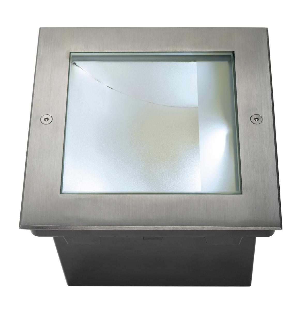 inbouwverlichting, spotlamp, glasplaat, roestvrij staal, LED