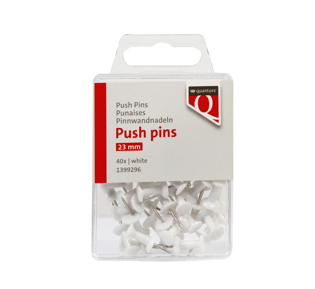 Push pins Quantore 40 stuks wit Push pins Quantore 40 stuks wit