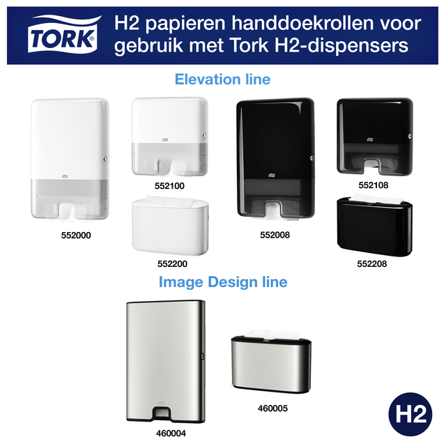 Handdoek Tork H2 Xpress Premium multifold 2-laags 212x340mm 21x110 vel wit 100288